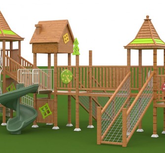 兒童木質滑梯12