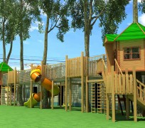 兒童木質滑梯30