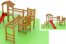 兒童木質滑梯16