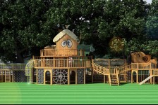 兒童木質滑梯11