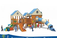 兒童木質滑梯09