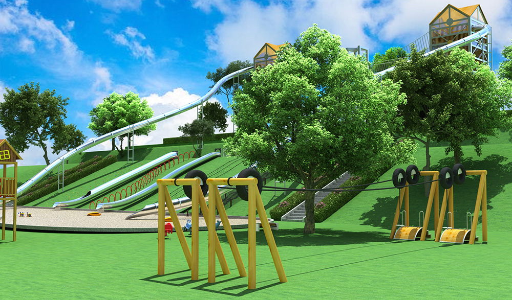 大型不銹鋼滑梯設備 大型不銹鋼滑梯設備