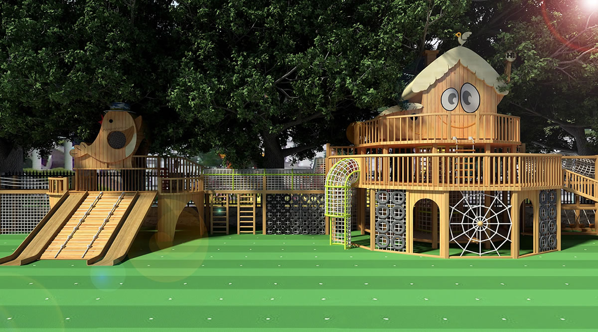 戶外木質滑梯定制 戶外木質滑梯定制