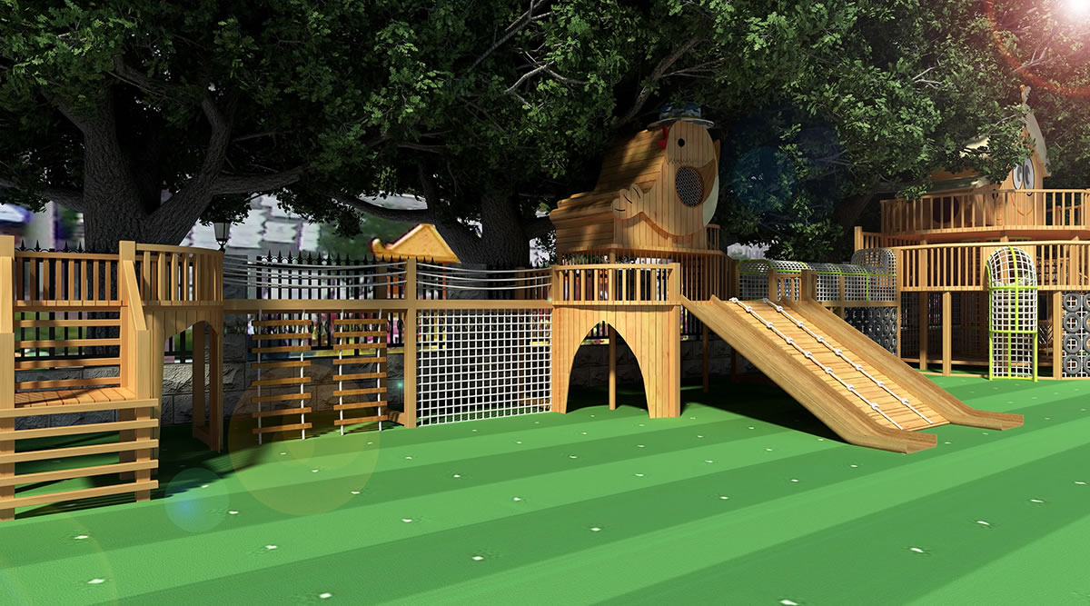 戶外木質滑梯定制 戶外木質滑梯定制