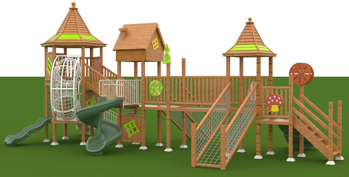 戶外木質滑梯定制 戶外木質滑梯定制