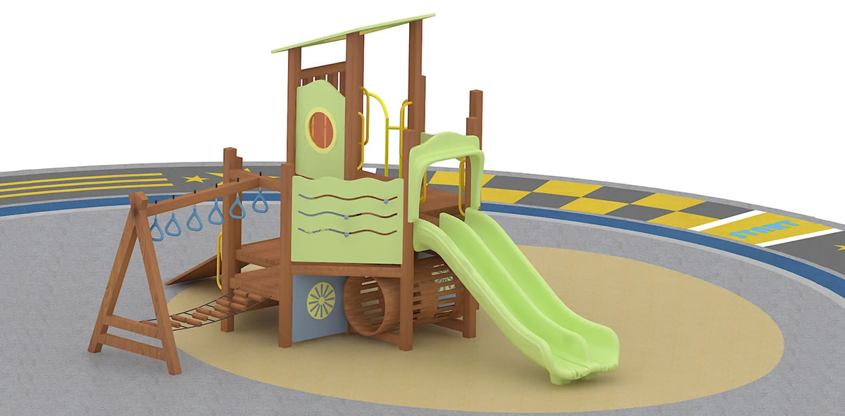兒童木質滑梯設備 兒童木質滑梯設備