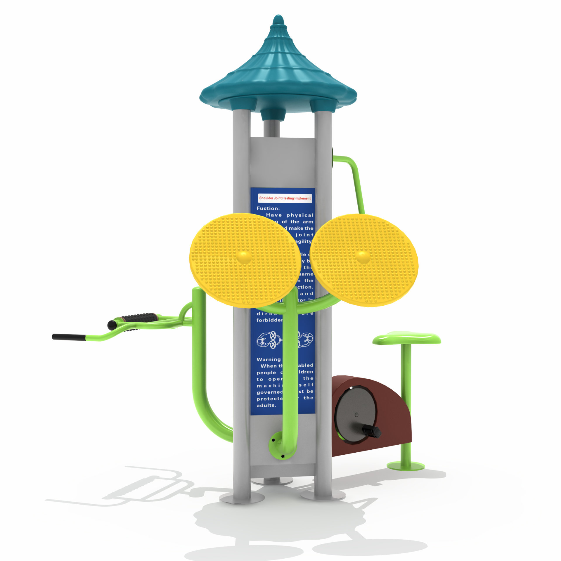 小區(qū)健身器材太極轉(zhuǎn)輪腰部按摩器健身車(chē)